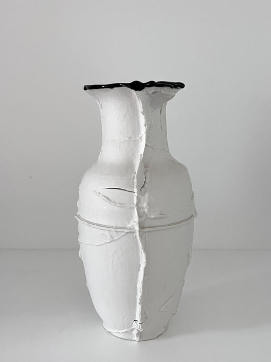 Jasper Collection, Untitled, Trimmed Off-White Vase